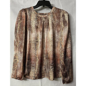 NWT EVEREVE Allison Joy Viviene V Back Top Blouse Shirt‎ Size Medium